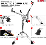 Drum practice pad with realistic rebound for quiet and effective drumming practice