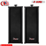 5Core Outdoor Speakers Stereo In Wall 100W Peak Passive Home Audio System 2 Pieces