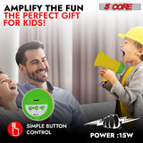 5Core Megaphone Bullhorn Speaker 15W Mini Battery Power Bull horn w Siren 400 Yard Range Yellow