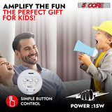 5Core Megaphone 15W Bull Horn Kids PA Speaker w 400 Yards Range Siren Lightweight Loud Mini Megafono