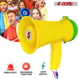 5Core Megaphone Bullhorn Speaker 15W Mini Battery Power Bull horn w Siren 400 Yard Range Yellow