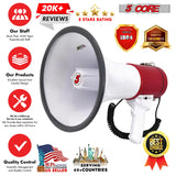 5Core Megaphone Bullhorn Speaker 50W Bull Horn Cheer Megafono 1200 Yards