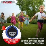 5Core Megaphone Bullhorn Speaker 15W Mini Battery Power Bull horn w Siren 400 Yard Range Blue