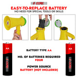 5Core Megaphone Bullhorn Speaker 15W Mini Battery Power Bull horn w Siren 400 Yard Range Yellow