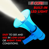 5Core Megaphone Bullhorn Speaker w Siren LED Light Adjustable Volume Bull Horn BLUE