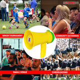 5Core Megaphone Bullhorn Speaker 15W Mini Battery Power Bull horn w Siren 400 Yard Range Yellow