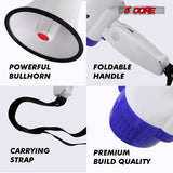 5 Core Megaphone 30W Bull Horn PA Speaker w 800 Yards Range USB Loud Siren Voice Amplifier Portable