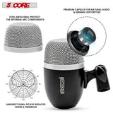 5Core Tom Snare Mic Cardioid Dynamic Microphone for Drum Kit Percussion Instrument BLACK