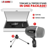 5Core Tom Snare Mic Cardioid Dynamic Microphone for Drum Kit Percussion Instrument BLACK