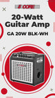 5 Core Guitar Amp 20W Electric Portable Mini Amplifier w Built in 6.5" Speaker Aux Headphone Jack