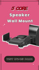 5Core Speaker Wall Mount Adjustable Swivel 15 Inch Space Bookshelf Brackets Pair