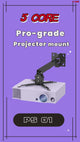 5Core Projector Mount Ceiling Wall Universal Holder Adjustable Low Profile Capacity 40lb BLACK