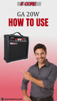 5 Core Guitar Amp 20W Electric Portable Mini Amplifier w Built in 6.5" Speaker Aux Headphone Jack