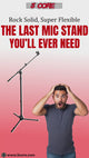 5 Core Microphone Stand Floor Height Adjustable w Extending Telescoping Boom Arm