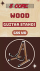 5Core Guitar Stand Floor Adjustable Solid Wood A Frame Universal Folding Acoustic Electric Bass Stands