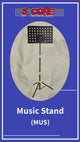 5Core Music Stand For Sheet Music Portable Tripod Adjustable Folding Note Holder Yellow
