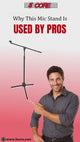 5Core Tripod Mic Stand Adjustable Holder Floor Microphone Boom Arm