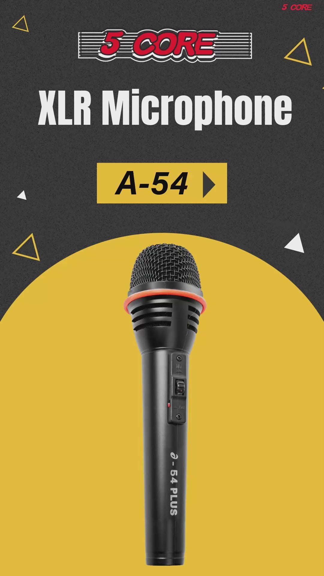 5Core Microphone Dynamic Mic Karaoke Singing Studio XLR Mics Handheld Microfono