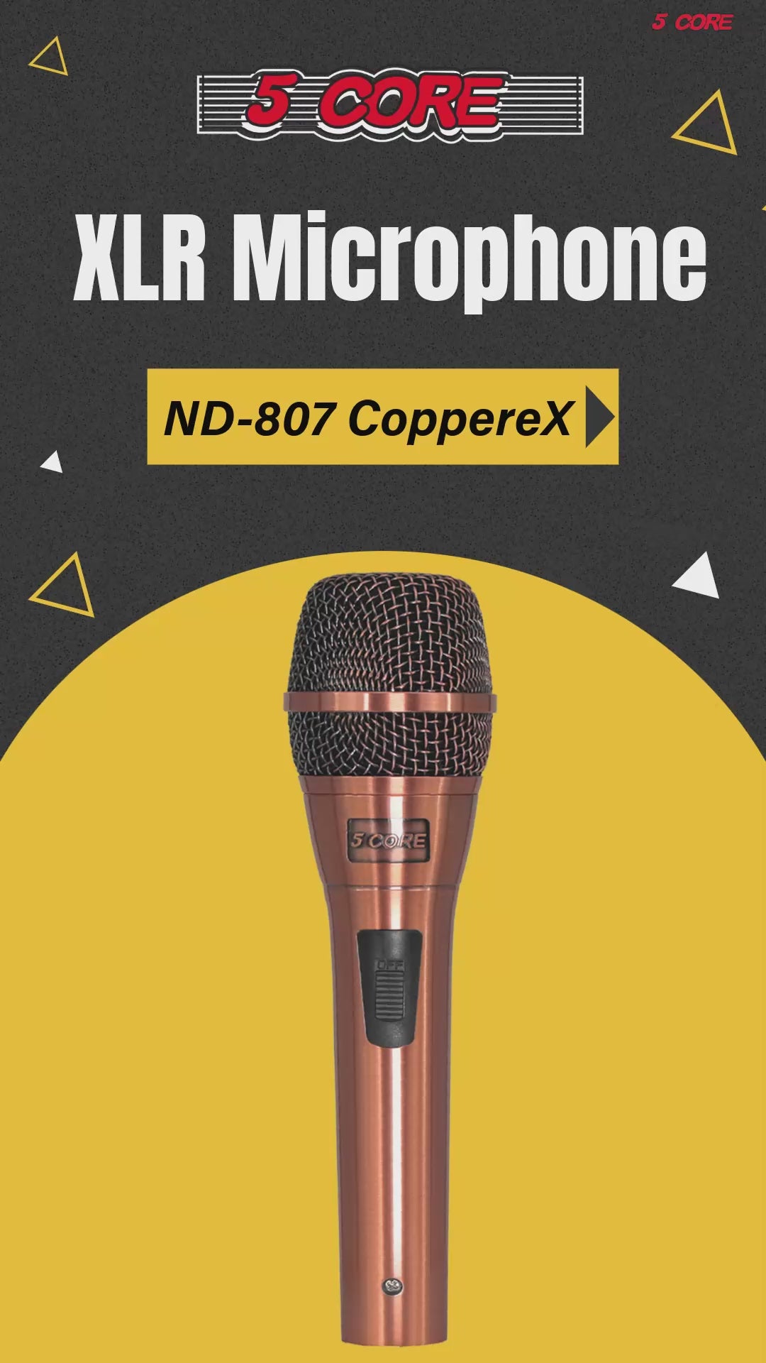 5Core XLR Microphone Dynamic Mic Karaoke Singing Studio Microfono Handheld Mics