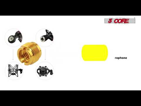 5 Core Mic Stand Adapter 5/8 Male to 3/8 Female Screw Thread Conversion Connector