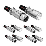 5Core XLR Connector Male Female to 1/4 Audio Jack 3 Pin Secure Mic Plug w Locking Ends 5 PAIR